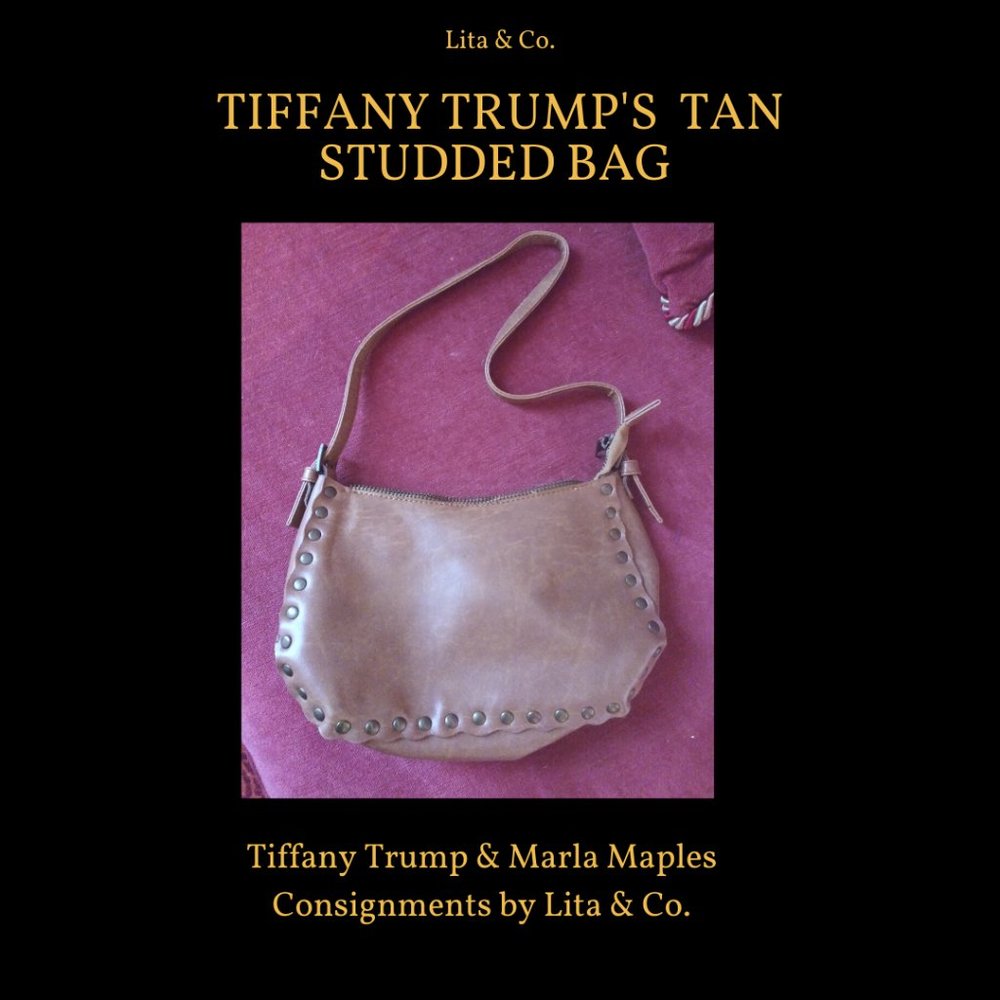 Tiffany Trump's Tan Studded Bag.